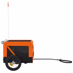 vidaXL Dog Bike Trailer Bicycle Trailer Bike Carriage Oxford Fabric and Iron - orange, 54.5 x 120 x 53 cm - Additional view 6