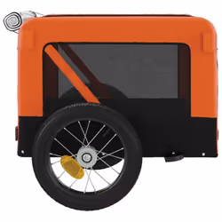 vidaXL Dog Bike Trailer Bicycle Trailer Bike Carriage Oxford Fabric and Iron - orange, 54.5 x 120 x 53 cm - Additional view 7