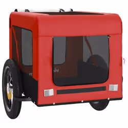 vidaXL Dog Bike Trailer Bicycle Trailer Bike Carriage Oxford Fabric and Iron - red, 54.5 x 120 x 53 cm - Additional view 5