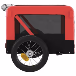 vidaXL Dog Bike Trailer Bicycle Trailer Bike Carriage Oxford Fabric and Iron - red, 54.5 x 120 x 53 cm - Additional view 7