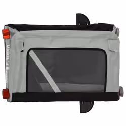 vidaXL Dog Bike Trailer Bicycle Trailer Bike Carriage Oxford Fabric and Iron - grey, 54.5 x 120 x 53 cm - Additional view 9