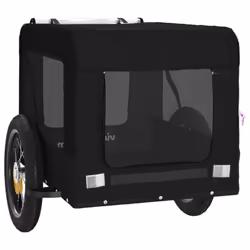vidaXL Dog Bike Trailer Bicycle Trailer Bike Carriage Oxford Fabric and Iron - black, 54.5 x 120 x 53 cm - Additional view 5