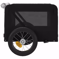 vidaXL Dog Bike Trailer Bicycle Trailer Bike Carriage Oxford Fabric and Iron - black, 54.5 x 120 x 53 cm - Additional view 7