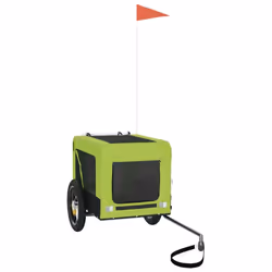 vidaXL Dog Bike Trailer Bicycle Trailer Bike Carriage Oxford Fabric and Iron - green, 120 x 54.5 x 53 cm - Additional view 2