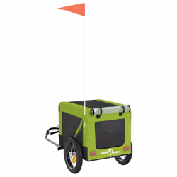 vidaXL Dog Bike Trailer Bicycle Trailer Bike Carriage Oxford Fabric and Iron - green, 120 x 54.5 x 53 cm - Additional view 8