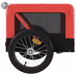 vidaXL Dog Bike Trailer Bicycle Trailer Bike Carriage Oxford Fabric and Iron - red, 63 x 123 x 66 cm - Additional view 5