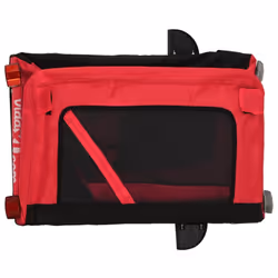 vidaXL Dog Bike Trailer Bicycle Trailer Bike Carriage Oxford Fabric and Iron - red, 63 x 123 x 66 cm - Additional view 9
