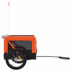 vidaXL Dog Bike Trailer Bicycle Trailer Bike Carriage Oxford Fabric and Iron - orange, 68.5 x 135 x 73.5 cm - Additional view 6