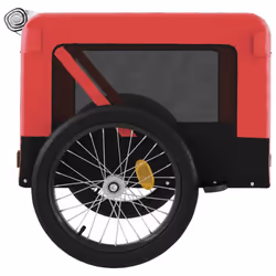 vidaXL Dog Bike Trailer Bicycle Trailer Bike Carriage Oxford Fabric and Iron - red, 68.5 x 135 x 73.5 cm - Additional view 7