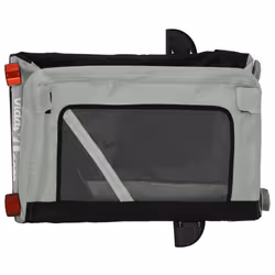 vidaXL Dog Bike Trailer Bicycle Trailer Bike Carriage Oxford Fabric and Iron - grey, 68.5 x 135 x 73.5 cm - Additional view 9