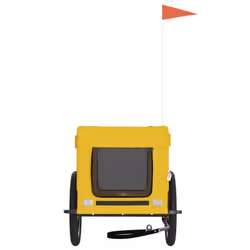 vidaXL Dog Bike Trailer Bicycle Trailer Bike Carriage Oxford Fabric and Iron - yellow, 68.5 x 135 x 73.5 cm - Additional view 4