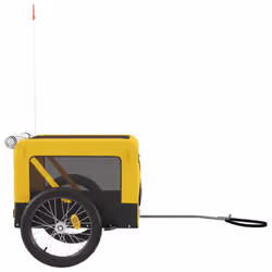 vidaXL Dog Bike Trailer Bicycle Trailer Bike Carriage Oxford Fabric and Iron - yellow, 68.5 x 135 x 73.5 cm - Additional view 6
