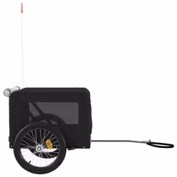 vidaXL Dog Bike Trailer Bicycle Trailer Bike Carriage Oxford Fabric and Iron - black, 68.5 x 135 x 73.5 cm - Additional view 6