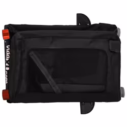 vidaXL Dog Bike Trailer Bicycle Trailer Bike Carriage Oxford Fabric and Iron - black, 68.5 x 135 x 73.5 cm - Additional view 9