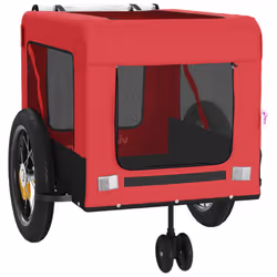 vidaXL Dog Bike Trailer Bicycle Trailer Bike Carriage Oxford Fabric and Iron - red, 120 x 54.5 x 53 cm - Additional view 5