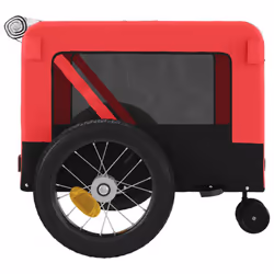 vidaXL Dog Bike Trailer Bicycle Trailer Bike Carriage Oxford Fabric and Iron - red, 120 x 54.5 x 53 cm - Additional view 7