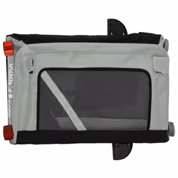 vidaXL Dog Bike Trailer Bicycle Trailer Bike Carriage Oxford Fabric and Iron - grey, 120 x 54.5 x 53 cm - Additional view 9
