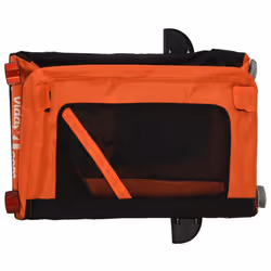 vidaXL Pet Bike Trailer Cargo Trailer Oxford Fabric and Iron - orange, 123 x 63 x 66 cm - Additional view 9