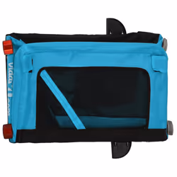 vidaXL Pet Bike Trailer Dog Carrier Orange and Black Oxford Fabric and Iron - blue, 135 x 68.5 x 73.5 cm - Additional view 9