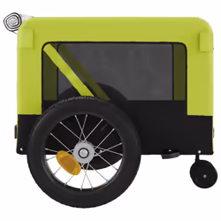vidaXL Dog Bike Trailer Bicycle Trailer Bike Carriage Oxford Fabric and Iron - green, 135 x 68.5 x 73.5 cm - Additional view 7