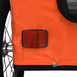 vidaXL Dog Bike Trailer Bicycle Trailer Bike Carriage Oxford Fabric and Iron - orange, 124 x 53 x 53 cm - Additional view 9