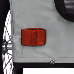 vidaXL Dog Bike Trailer Bicycle Trailer Bike Carriage Oxford Fabric and Iron - grey, 124 x 53 x 53 cm - Additional view 10