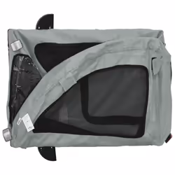vidaXL Dog Bike Trailer Bicycle Trailer Bike Carriage Oxford Fabric and Iron - grey, 124 x 53 x 53 cm - Additional view 8