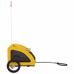 vidaXL Dog Bike Trailer Bicycle Trailer Bike Carriage Oxford Fabric and Iron - yellow, 124 x 53 x 53 cm - Additional view 5