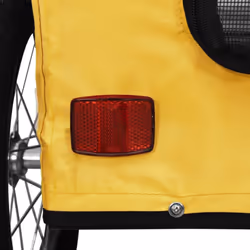 vidaXL Dog Bike Trailer Bicycle Trailer Bike Carriage Oxford Fabric and Iron - yellow, 124 x 53 x 53 cm - Additional view 9