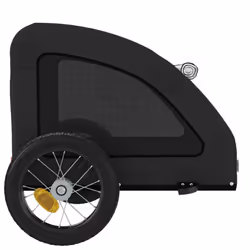 vidaXL Pet Bike Trailer Cargo Trailer Bike Cart Green Oxford Fabric and Iron - black, 124 x 53 x 53 cm - Additional view 6