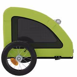 vidaXL Pet Bike Trailer Cargo Trailer Bike Cart Green Oxford Fabric and Iron - green, 124 x 53 x 53 cm - Additional view 6