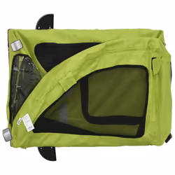 vidaXL Pet Bike Trailer Cargo Trailer Bike Cart Green Oxford Fabric and Iron - green, 124 x 53 x 53 cm - Additional view 8