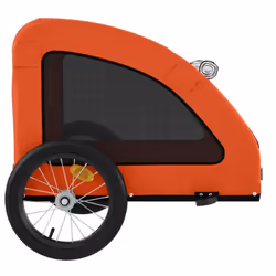vidaXL Pet Bike Trailer Cargo Trailer Bike Cart Green Oxford Fabric and Iron - orange, 125 x 63 x 66 cm - Additional view 6