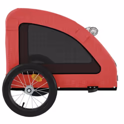 vidaXL Dog Bike Trailer Bicycle Trailer Bike Carriage Oxford Fabric and Iron - red, 125 x 63 x 66 cm - Additional view 6