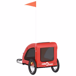 vidaXL Dog Bike Trailer Bicycle Trailer Bike Carriage Oxford Fabric and Iron - red, 125 x 63 x 66 cm - Additional view 7
