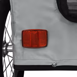vidaXL Dog Bike Trailer Bicycle Trailer Bike Carriage Oxford Fabric and Iron - grey, 125 x 63 x 66 cm - Additional view 10