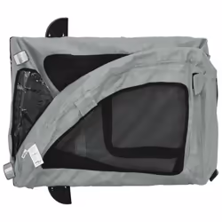 vidaXL Dog Bike Trailer Bicycle Trailer Bike Carriage Oxford Fabric and Iron - grey, 125 x 63 x 66 cm - Additional view 8