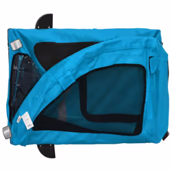 vidaXL Dog Bike Trailer Bicycle Trailer Bike Carriage Oxford Fabric and Iron - blue, 125 x 63 x 66 cm - Additional view 8