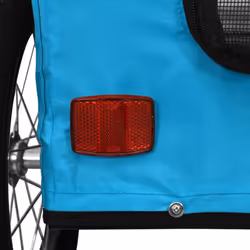 vidaXL Dog Bike Trailer Bicycle Trailer Bike Carriage Oxford Fabric and Iron - blue, 125 x 63 x 66 cm - Additional view 9
