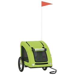 vidaXL Dog Bike Trailer Bicycle Trailer Bike Carriage Oxford Fabric and Iron - green