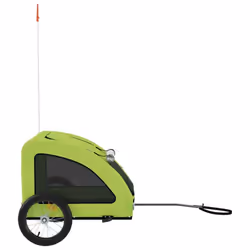 vidaXL Dog Bike Trailer Bicycle Trailer Bike Carriage Oxford Fabric and Iron - green - Additional view 5