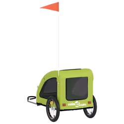 vidaXL Dog Bike Trailer Bicycle Trailer Bike Carriage Oxford Fabric and Iron - green - Additional view 7