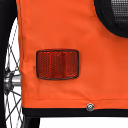 vidaXL Pet Bike Trailer Cargo Trailer Bike Cart Green Oxford Fabric and Iron - orange, 137 x 68 x 72 cm - Additional view 10