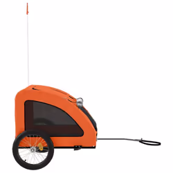 vidaXL Pet Bike Trailer Cargo Trailer Bike Cart Green Oxford Fabric and Iron - orange, 137 x 68 x 72 cm - Additional view 5