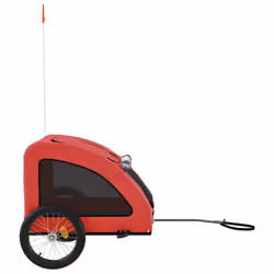 vidaXL Pet Bike Trailer Cargo Trailer Bike Cart Green Oxford Fabric and Iron - red, 137 x 68 x 72 cm - Additional view 5