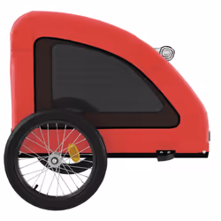 vidaXL Pet Bike Trailer Cargo Trailer Bike Cart Green Oxford Fabric and Iron - red, 137 x 68 x 72 cm - Additional view 6