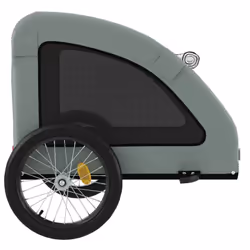 vidaXL Pet Bike Trailer Cargo Trailer Bike Cart Green Oxford Fabric and Iron - grey, 137 x 68 x 72 cm - Additional view 6