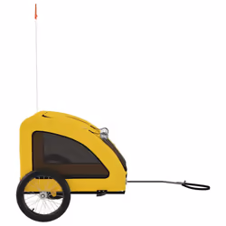 vidaXL Pet Bike Trailer Cargo Trailer Bike Cart Green Oxford Fabric and Iron - yellow, 137 x 68 x 72 cm - Additional view 5