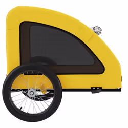 vidaXL Pet Bike Trailer Cargo Trailer Bike Cart Green Oxford Fabric and Iron - yellow, 137 x 68 x 72 cm - Additional view 6