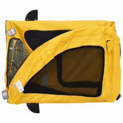 vidaXL Pet Bike Trailer Cargo Trailer Bike Cart Green Oxford Fabric and Iron - yellow, 137 x 68 x 72 cm - Additional view 8